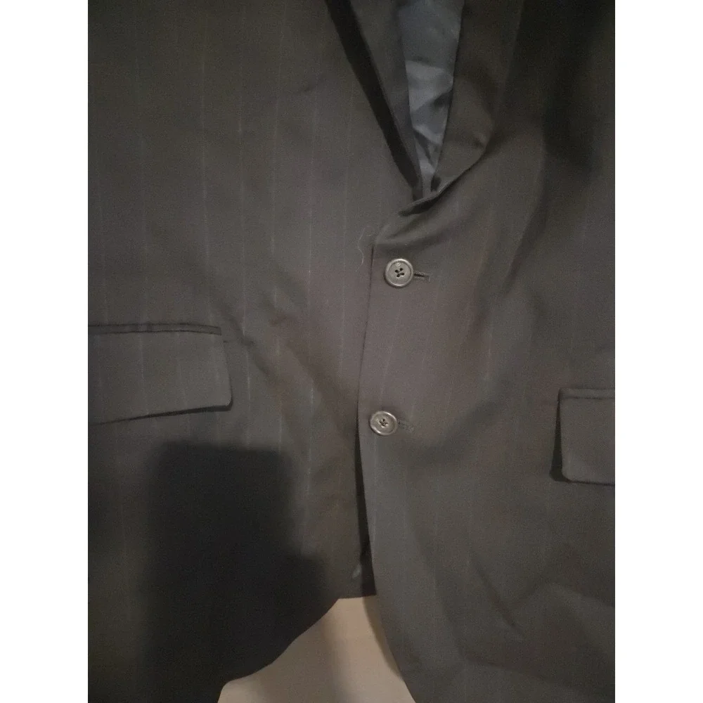 Botany 500 Couture Navy Blue Pinstripe Blazer, Men's 42R Sport Coat, Made in USA